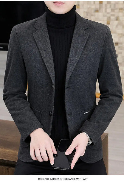 Blazer  New Stylish and Slimming Middle-aged Business Casual Solid-color Wedding Banquet Host Men Outdoor Performance Blazer