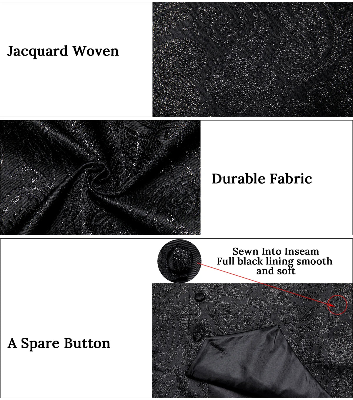 Men's Paisley Waistcoat with Necktie Set for Weddings and Formal Occasions