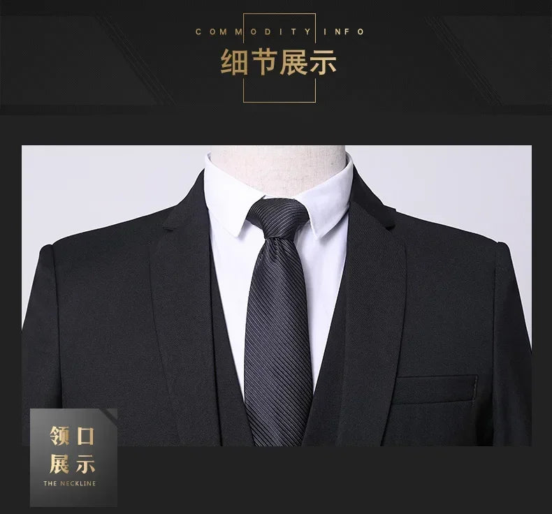 Men's Slim Fit Suit – Smart Casual Single Breasted Office & Wedding Suit