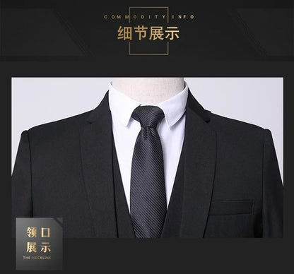 Men's Slim Fit Suit – Smart Casual Single Breasted Office & Wedding Suit
