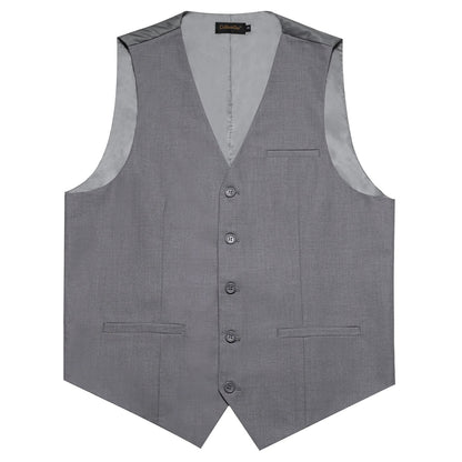 Men's Suit Vest – Solid Formal Waistcoat for Wedding, Party & Business Wear