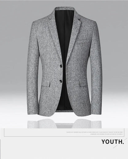 High Quality Men's Blazer Spring Non Ironing Solid Suit Jacket Business Casual Blazer Men Clothing Wedding Suit Jackets A5FX102