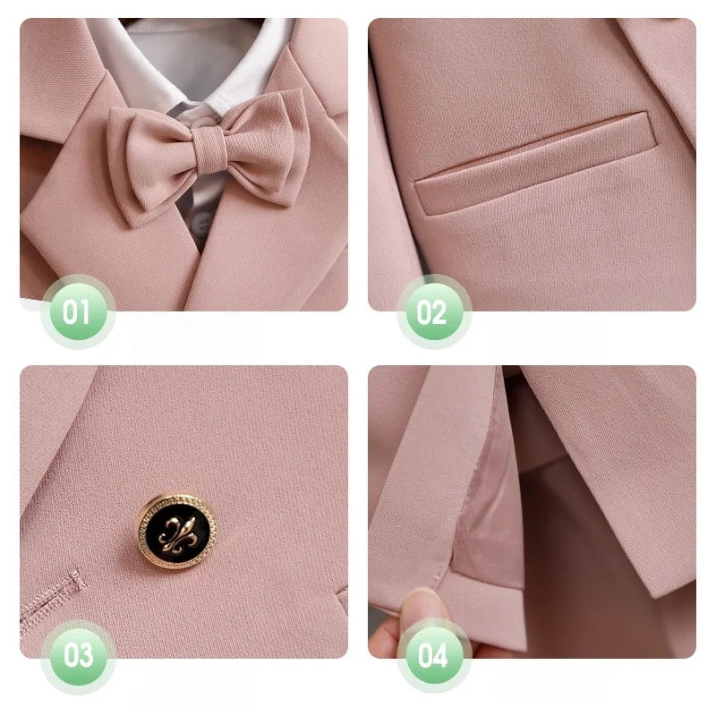 Toddler Boys' 1Year's Birthday Suit Children's Wedding Photography Suit Kids Spring Autumn Piano Catwalk Performance Suit