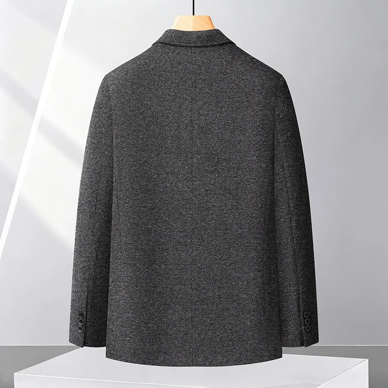 Men's Classic gray Business Casual Blazer Slim Fit Single-Breasted Suit Jacket with Notch Lapel for men Office and Formal Events