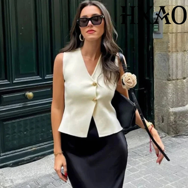 Womens Vest Sleeveless Knit Vest Women Outerwears Autumn Cropped Black Blue Vest Woman Elegant Off White Red Sweater Vests