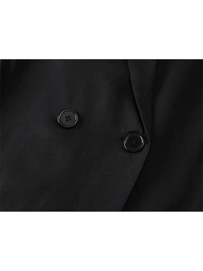 Women's Black Gothic Mesh Patchwork Blazer Coat Vintage Streetwear Harajuku Emo 2000s Suit Jacket Long Sleeve Outerwear Clothes