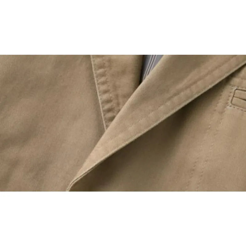 Blazer Man Retro Turn Down Collar Single-breasted Men Suit Coat Loose Pocket Long Sleeve Versatile Male Casual Outerwear