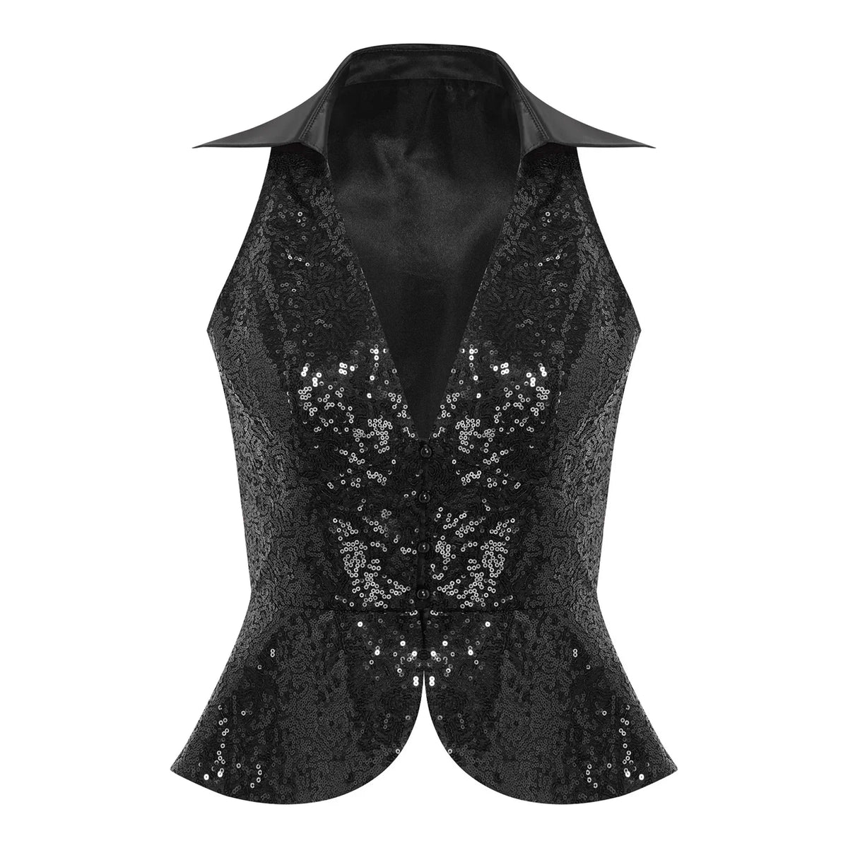 Womens Sequins Vest Fshion Sleeveless Jacket Bling Waistcoats Tops Rave Music Festival Party Nightclub Sparkly Disco Cosutme
