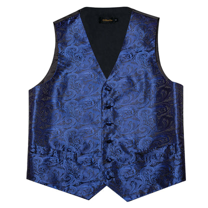 Men's Suit Vest Bow Tie Set – Formal Waistcoat with Necktie and Pocket Square for Weddings