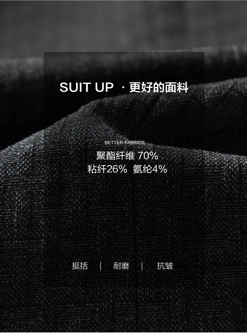 2025 Men's High-End Boutique Wool Suit Casual Business Top Coat Fashion Gentleman Party Four Seasons Elegant Tailored Suit