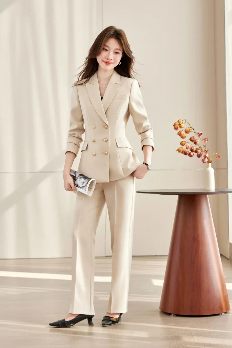 Fashionable professional women's wear. Two-piece pants + blazer, exquisite elegant, new style for spring summer 2026