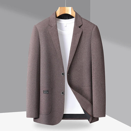 Men's high-end suit jacket stylish and handsome, versatile and trendy, suitable for middle-aged and elderly casual business wear