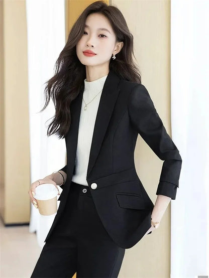 Women Blazers Spring Summer New Fashion Korean Silk Satin Suit V-neck Loose Top Jacket Single Button Suit Blazers Outerwear