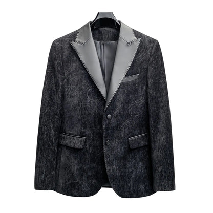 High Quality Retro Suit Jacket for Men Autumn Winter Fashion Wedding Groom Blazers Slim Fit Casual Busines Social Dress Coats