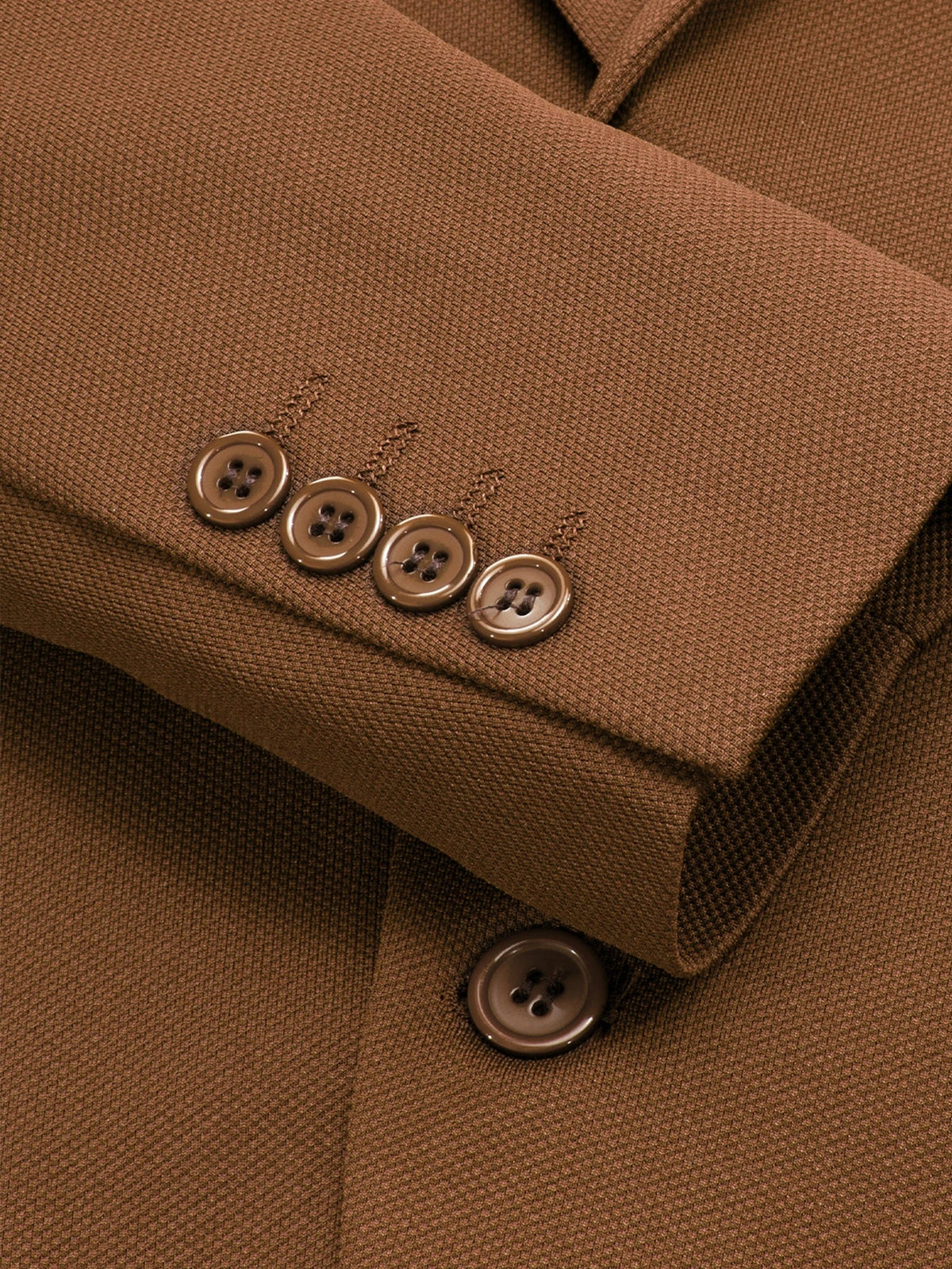 Caramel Brown Solid Mens Suit Blazer, Notch Lapel Slim Formal Jacket for Groom Wedding Business Evening Gathering