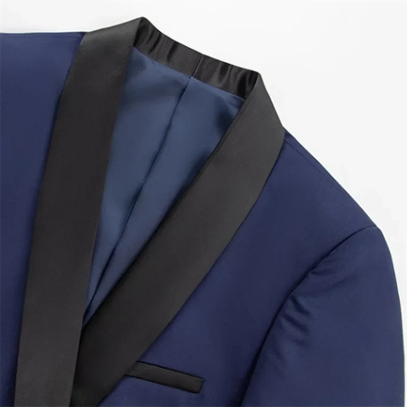 High-quality, fashionable and stylish new business casual suit set for men, men's wedding dress suit set of three pieces