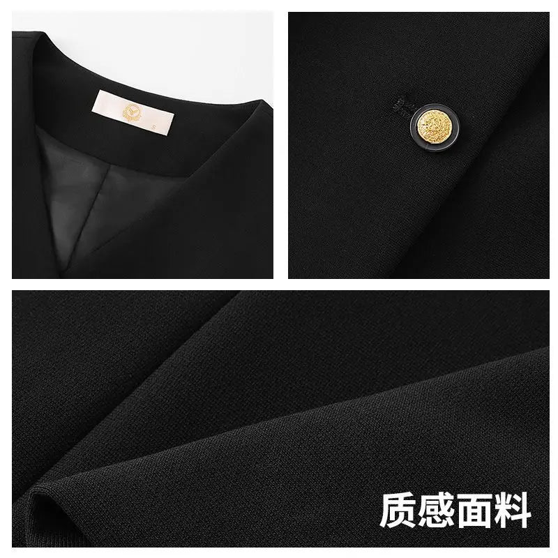 Women's Suits Vest 2026 New Spring Summer Temperament Slim Retro Thin Waistcoat Black Short Sleeveless Blazers Coat And Tops