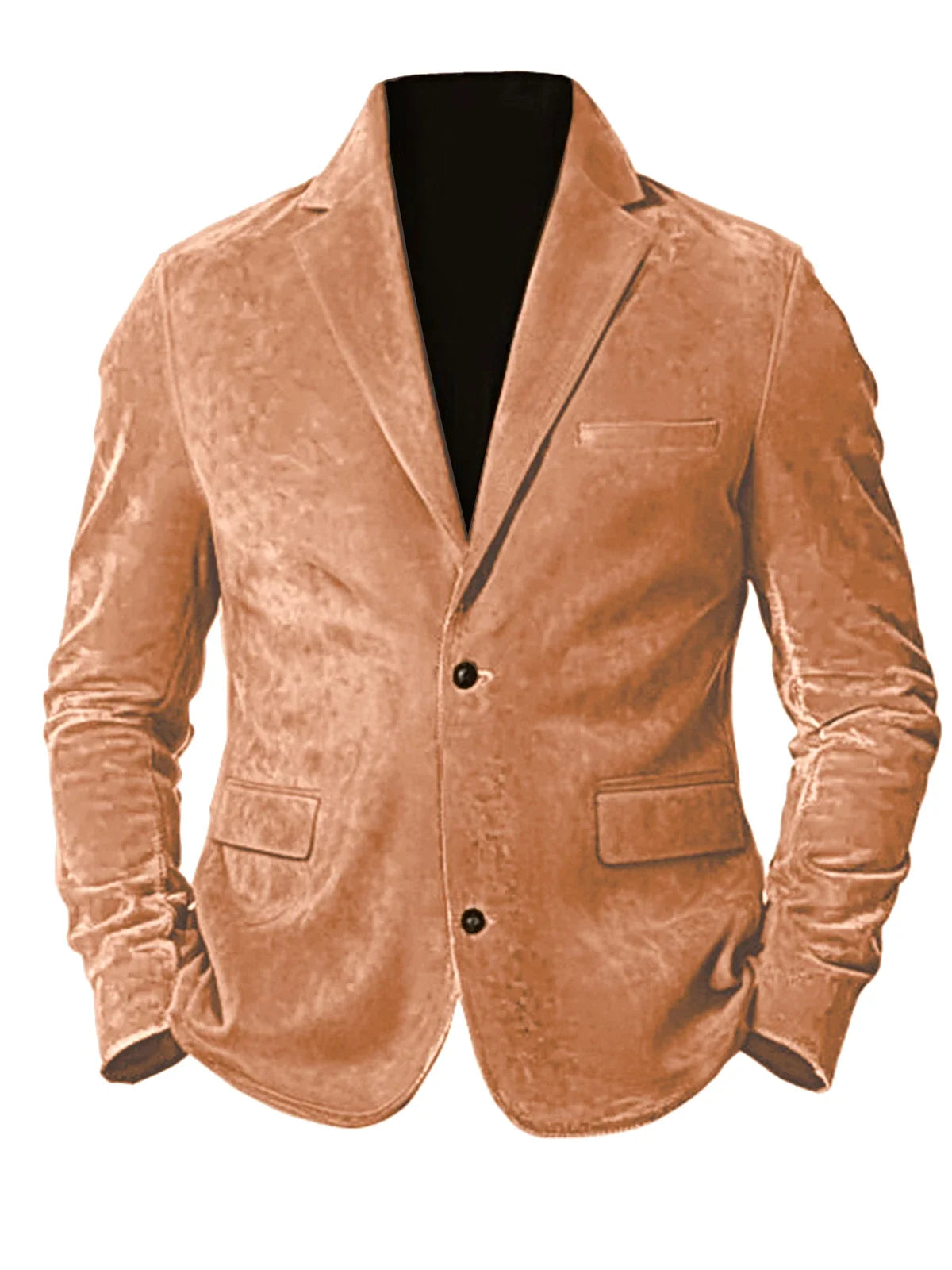 Men's Faux Suede Jackets Casual Retro Formal Coats for Men Fashion Slim Fit Jacket Comfortable Commuter Clothing