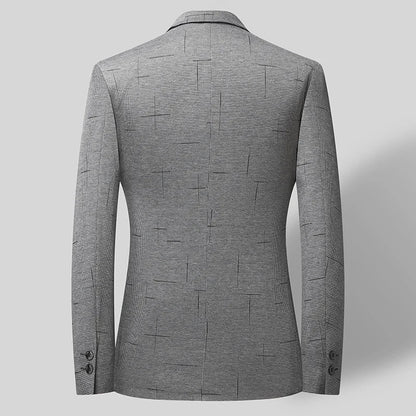 Blazer's New Men's Fashionable Business Wedding Banquet Casual Hosting Dress Showcases A High-end Middle-aged Gentleman Blazer