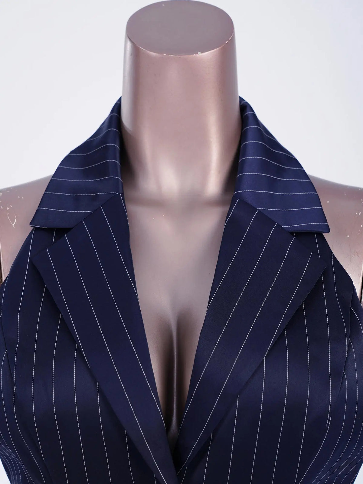 Women Striped Tailcoat Vest Waitress Waistcoat Sleeveless Jazz Dance Swallowtail Jacket Tuxedo Halloween Magic Cosplay Costume