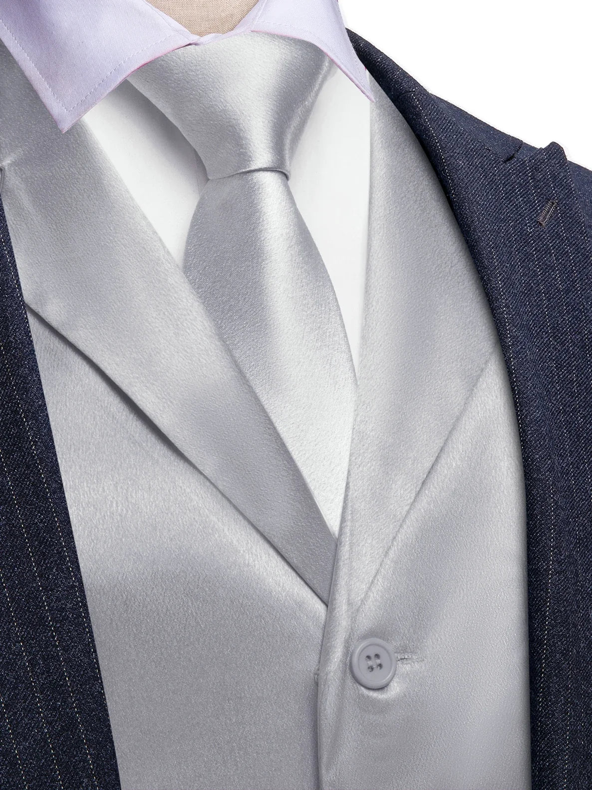 Men's Satin Vest Set with Tie, Bowtie & Pocket Square – Slim Fit for Weddings & Formal Occasions