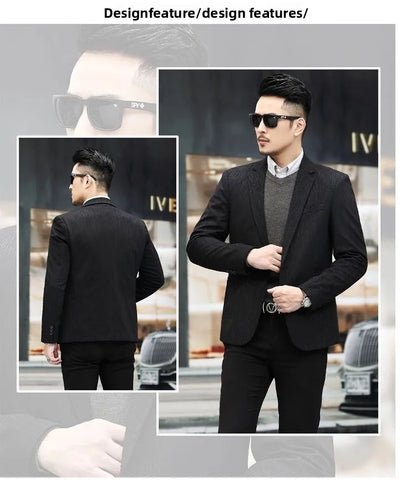 Blazer New Men's Fashionable Outdoor Travel Premium Business Wedding Versatile Host School Fit Casual Korean Version Blazer
