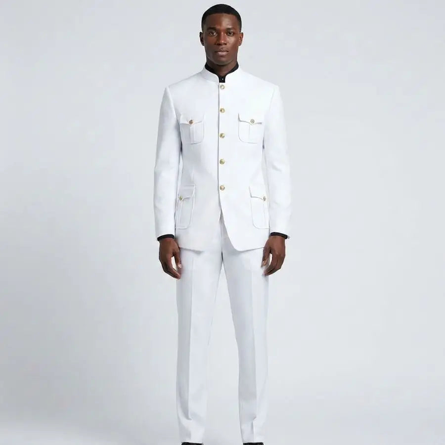 Men's 2-Piece Suit Set – Slim Fit Business Casual & Wedding Groom Suit