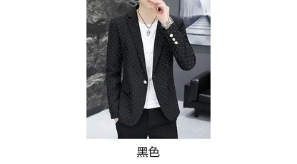 Blazer Men's fashion outdoor travel gentleman wedding Slimming Business versatile Trendy Casual Korean-style formal wear Blazer