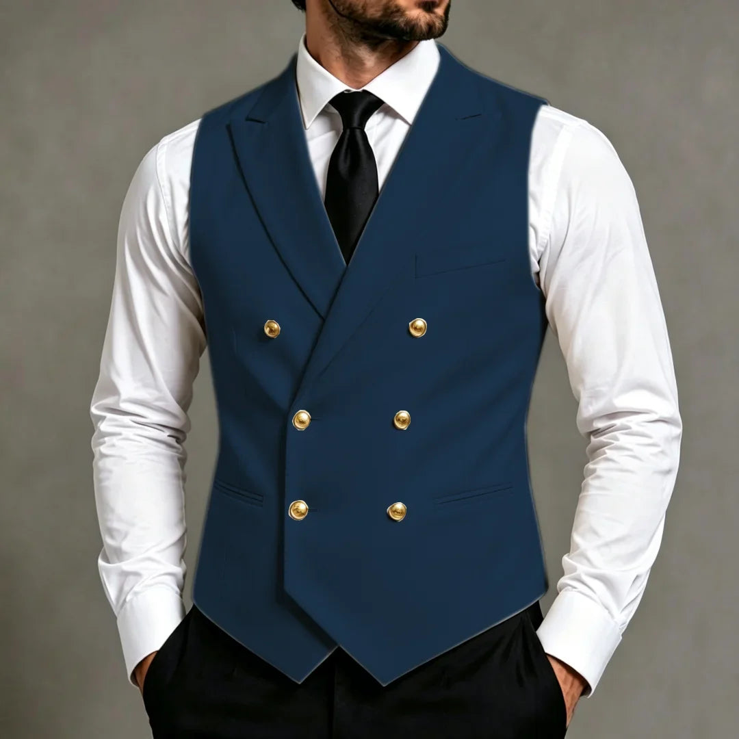 Men's Double Breasted Vest for Wedding & Formal Occasions