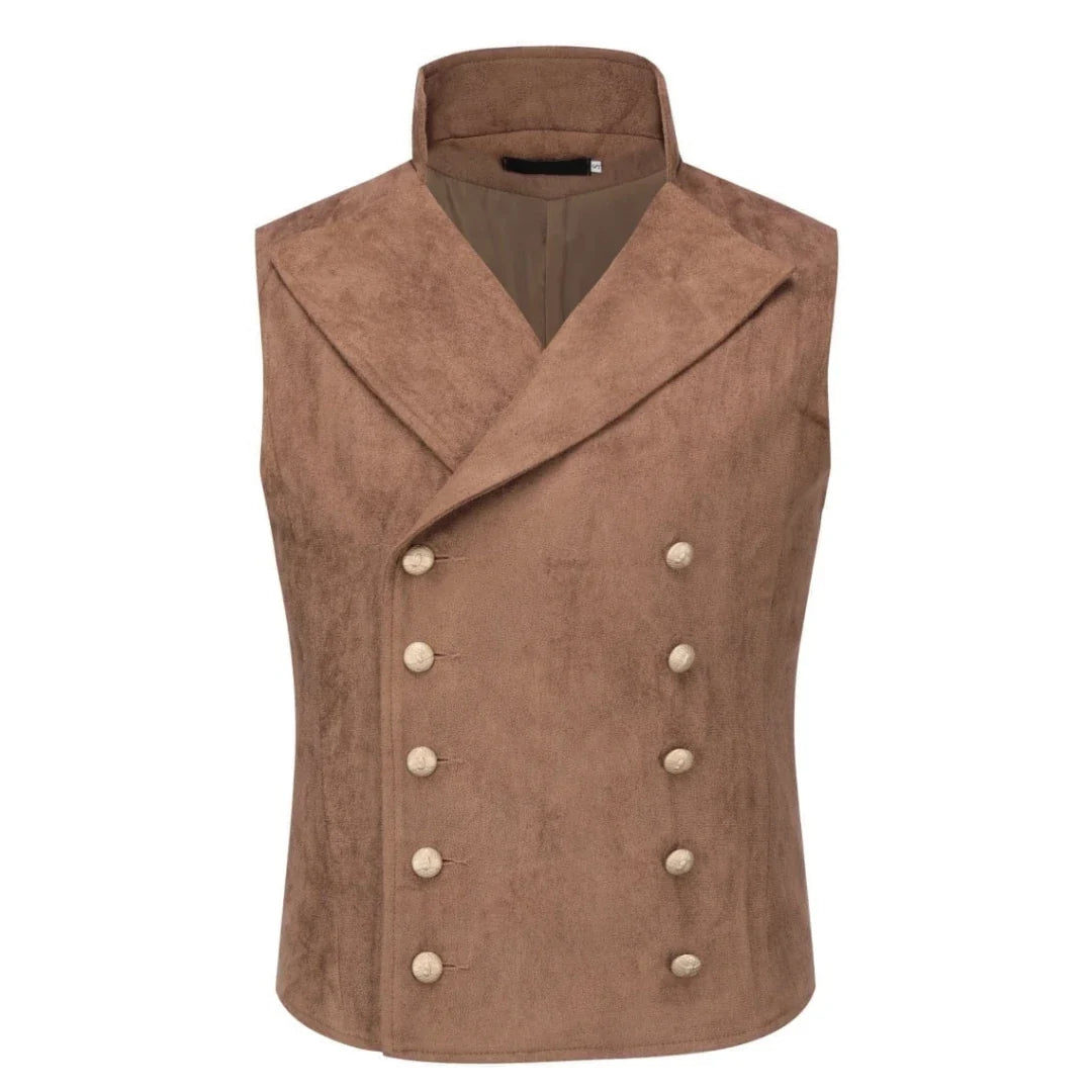 Men's Formal Double-Breasted Vest for Weddings, Banquets & Business