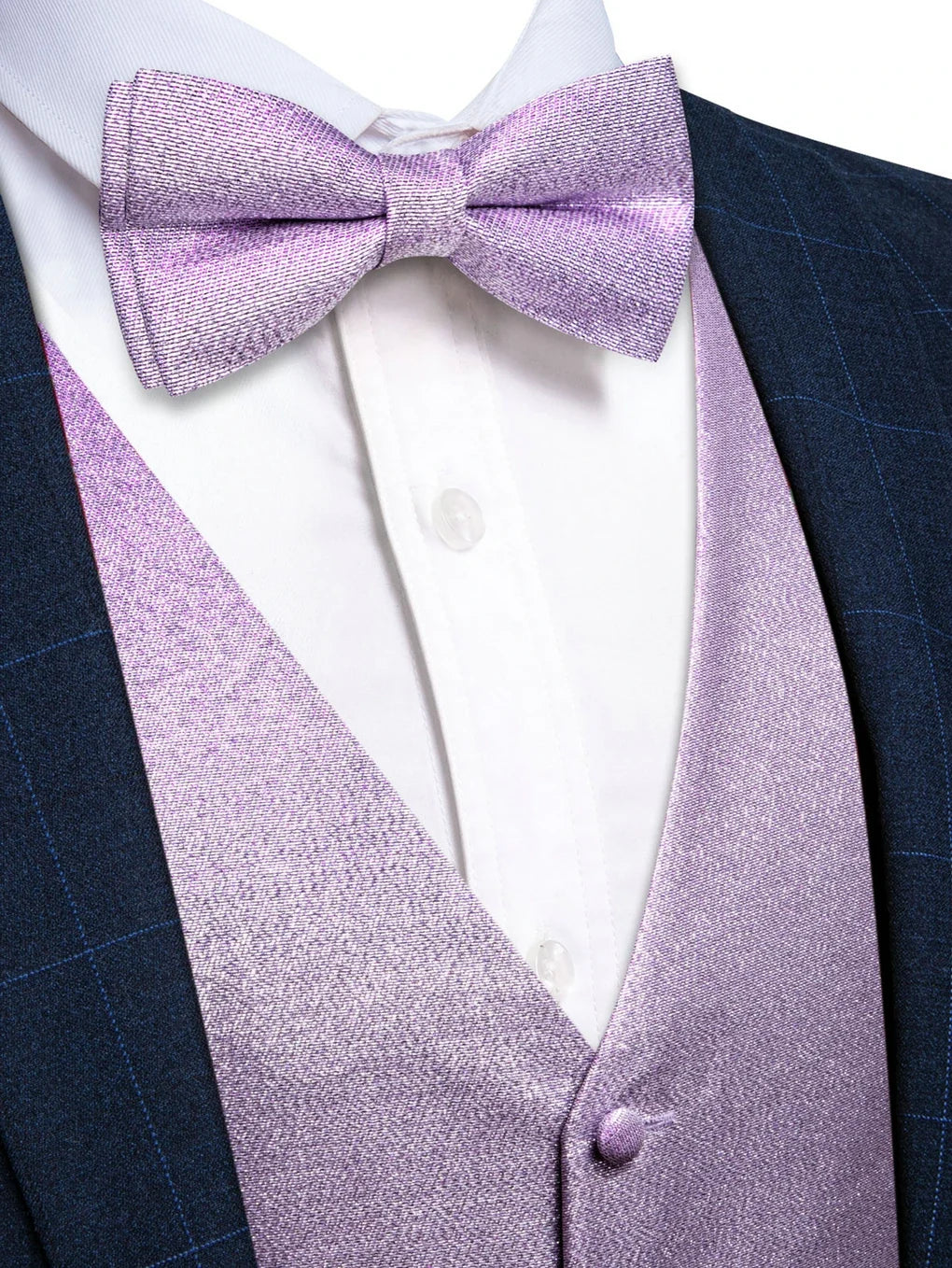 Men's Glitter Vest and Bow Tie Set – Slim Fit Formal Waistcoat for Weddings, Prom and Evening Occasions
