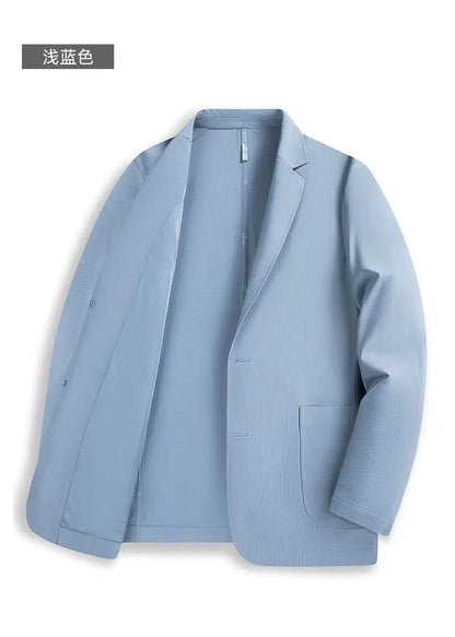 Thin-sleeved Sunscreen Blazer Fashionable for Outdoor Travel, Camping, Wedding, Casual Wear. Korean-style Men's Slim-fit Blazer