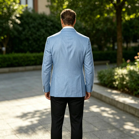 1Piece Linen Jacket Slim Fit Formal Coat For Wedding Party Office Streetwear Blazer Double Breasted Casual Business