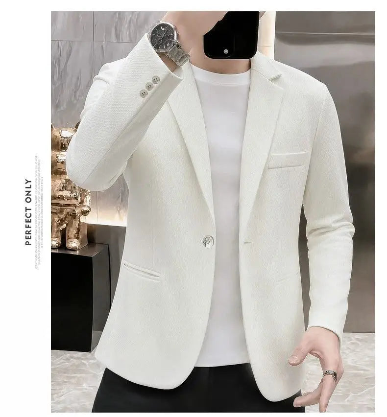 Men's Slim Fit Fashionable Hair Stylist Little Blazer Autumn 2026 New Arrival Trendy Small Jacket for Younger Men