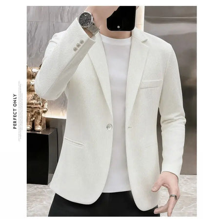 Men's Slim Fit Fashionable Hair Stylist Little Blazer Autumn 2026 New Arrival Trendy Small Jacket for Younger Men