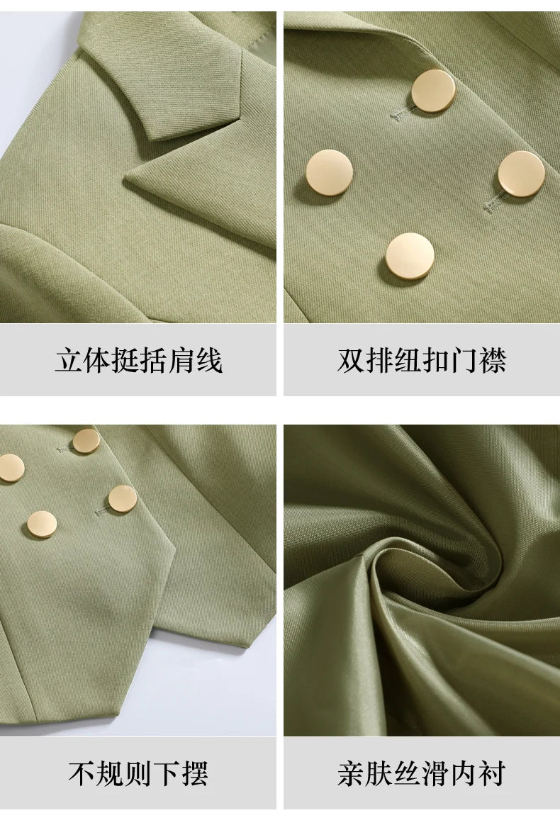 Fashionable professional women's clothing, high-quality two-piece pants + blazer, elegant temperament, beautiful charming