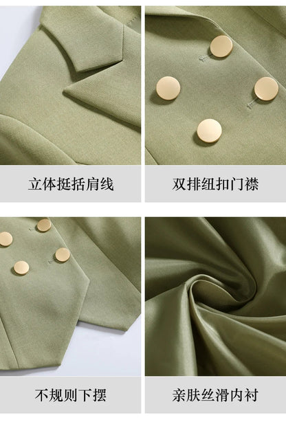 Fashionable professional women's clothing, high-quality two-piece pants + blazer, elegant temperament, beautiful charming