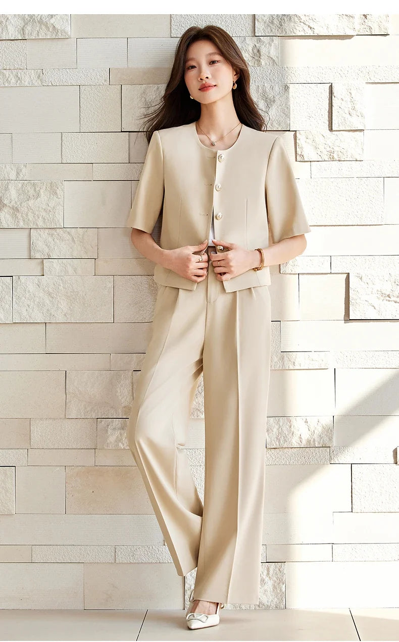 Fashionable Professional Women's Clothing, Two-Piece Blazer+Pants, Exquisite Elegant, 2026 Spring/Summer New Collection