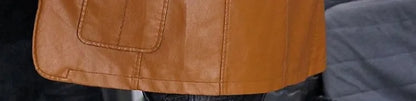 Men's Faux Leather Blazer Jacket Autumn Winter Warm Fleece Lined Casual Versatile Outerwear