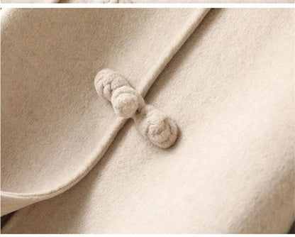 Woolen Vest Women's Standing Neck Button Chinese Style Loose Versatile Thin Wool Vest Outerwear Coat Sleeveless Jacket For Women