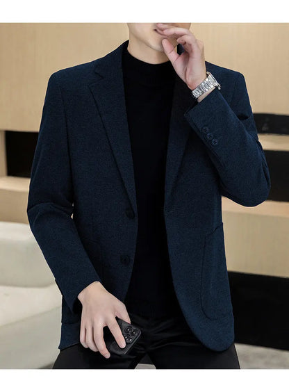 Men's Smart Casual Blazer – Single Breasted Suit Jacket for Business & Daily Wear