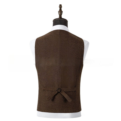 Men's Suit Vest Single Breasted Herringbone Smart Casual Wedding Business Waistcoat