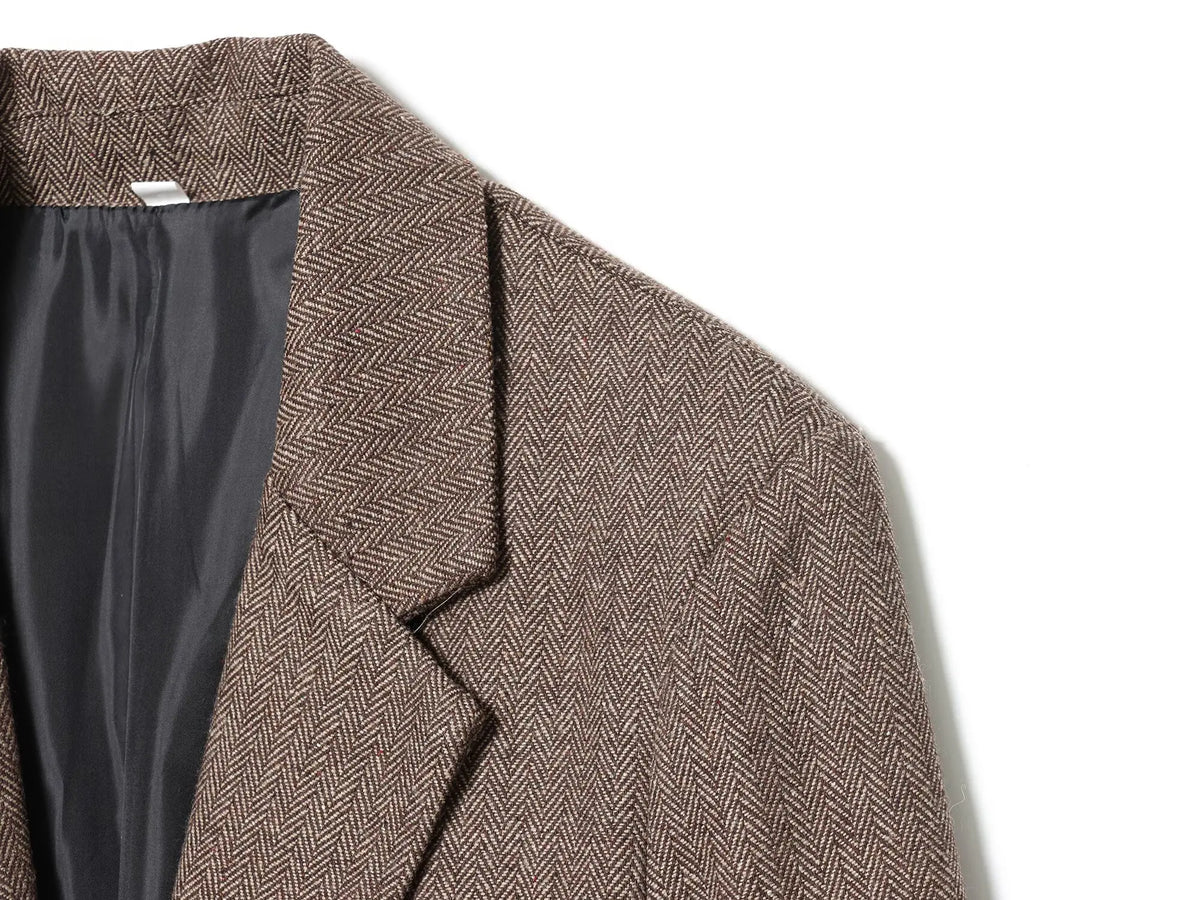 Woman Autumn Single Breasted Pocket Decoration Long Sleeves Lapel Herringbone Twill Blazer Female Fashion Casual Overcoat