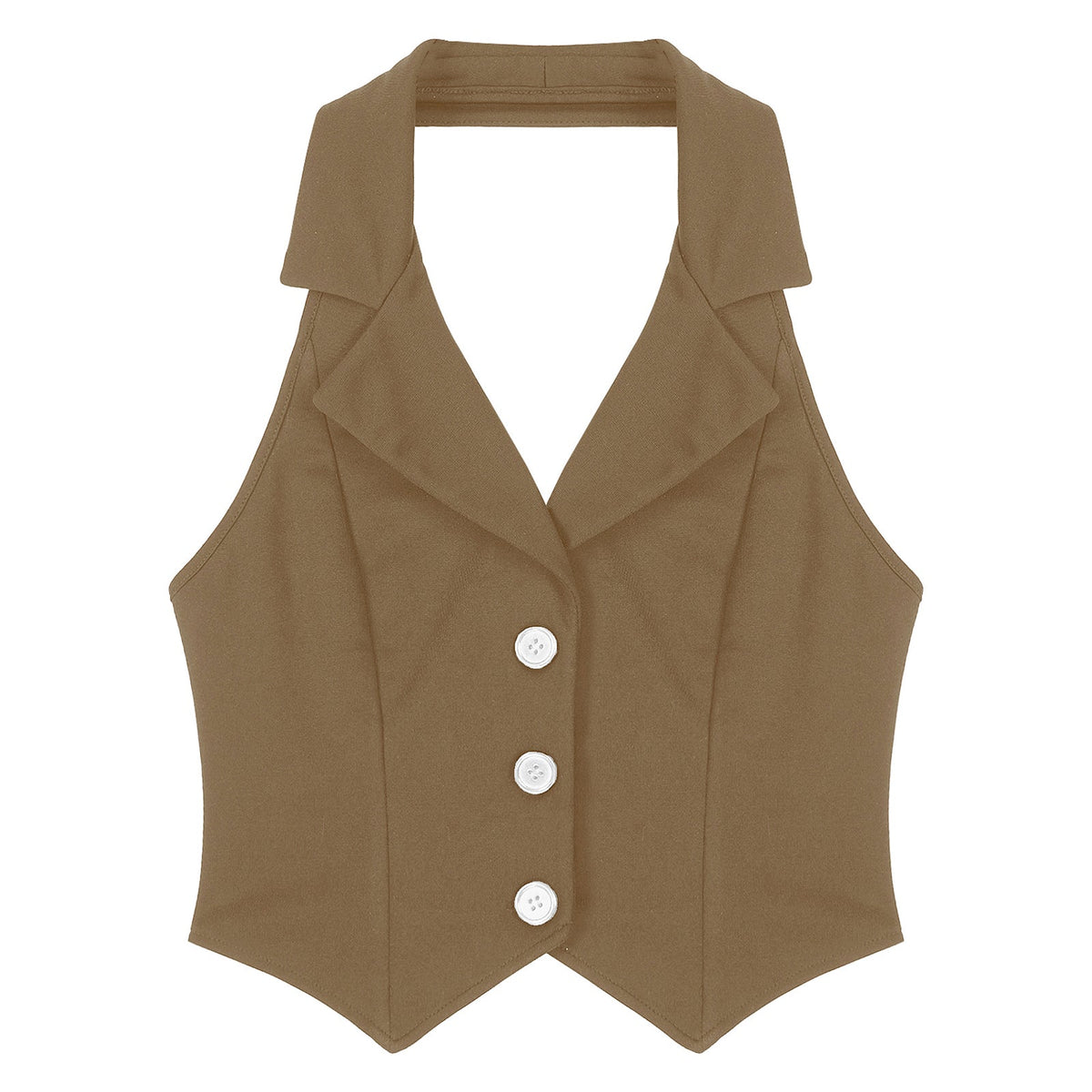 Elegant Women's Halter Vests Sleeveless Suits Waistcoat Mujer OL Office Ladies Crop Top for Business Commuting Formal Clothes