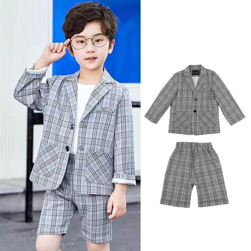 Low Price Clearance Stock Sale Boys Spring Jacket Pants/Shorts Photography Suit Kids Ring Bearer Dress Children Evening Costume