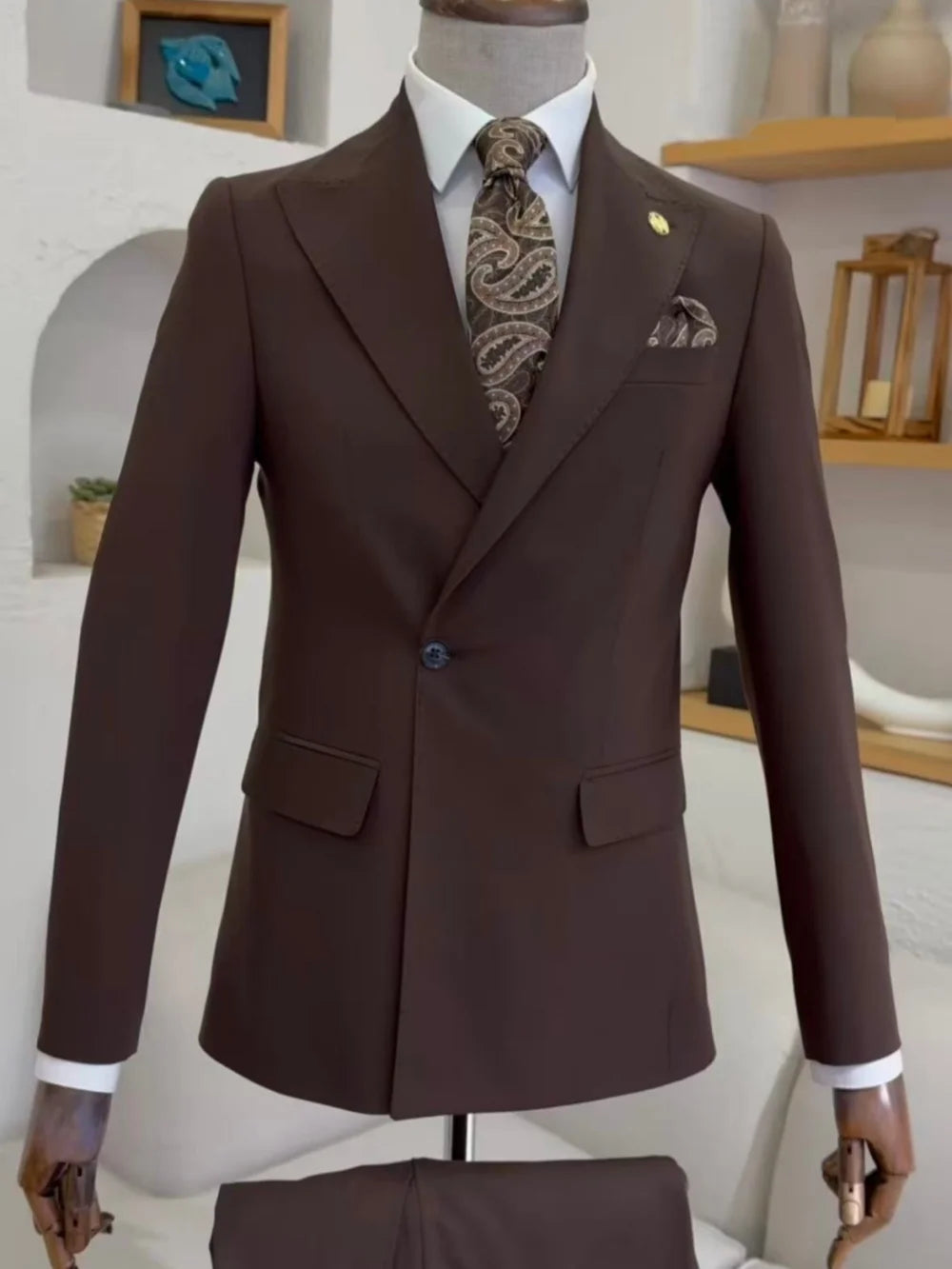 New One Button Men's Suit Set For Formal Party Gown High Quality Classy Man Slim Fit Tuxedo Wedding Groom Sets S-3XL On Sale