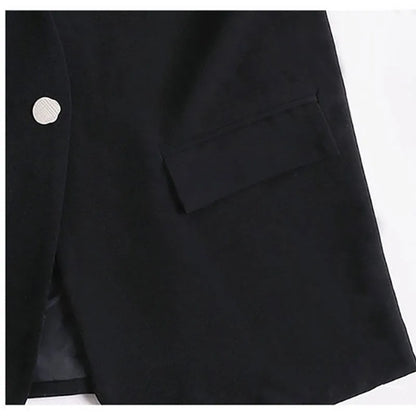 Spring Autumn Ladies Solid Sleeveless Vest Jacket Feminine V-neck Blazer Waistcoat Tops Coat Korean Women Fashion Leisure Suit