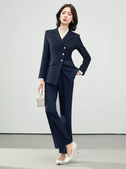 Fashionable professional women's wear, exquisite elegant two-piece suit jacket + pants, new style for autumn/winter 2025