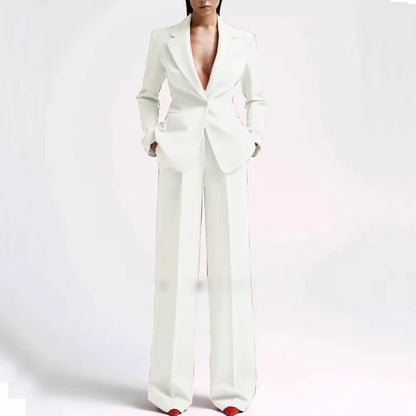 Women's Suit Party Wedding Fashion Style 2pcs Slim Fit Prom Blazer Pants Outfit Dress Evening Dresses for Prom Lady Clothes