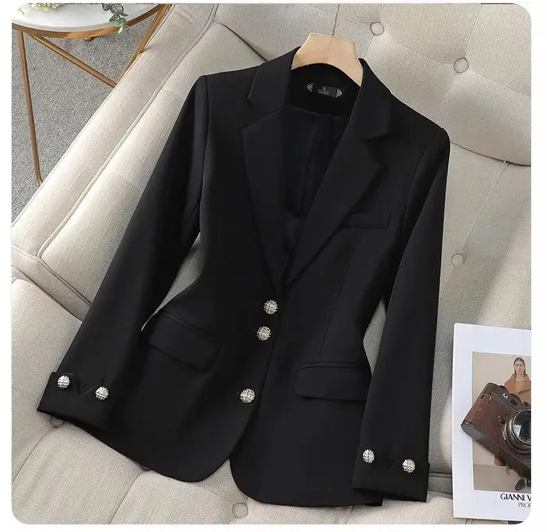 Spring Women's Outerwears Elegant Chic Single Breasted Blazers Femimino New In Coats Jackets Plus Size Veste Femme Casual